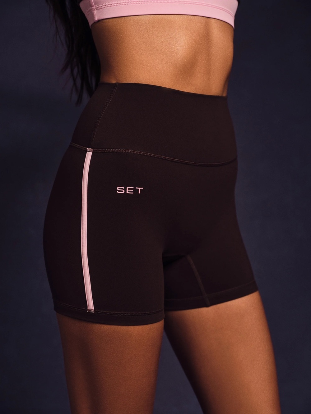 SET Active Sportbody®Sporty Stripe Shorts Swirl Size M NWT